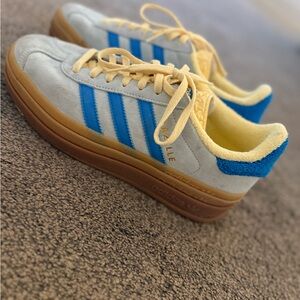 Adidas Kids Sneakers - Blue, Yellow, and Tan
